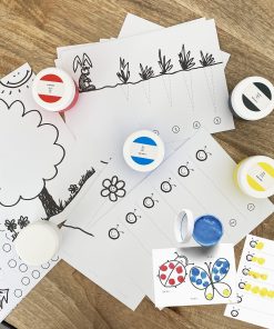 Coffret : J&rsquo;apprends à compter avec la peinture et les doigts