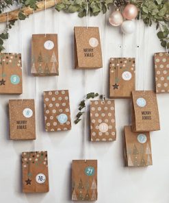 Kit pour faire son propre calendrier de l&rsquo;avent en kraft