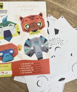 Kit créatif : 4 masques 3D à construire