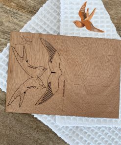Carte en bois oiseau