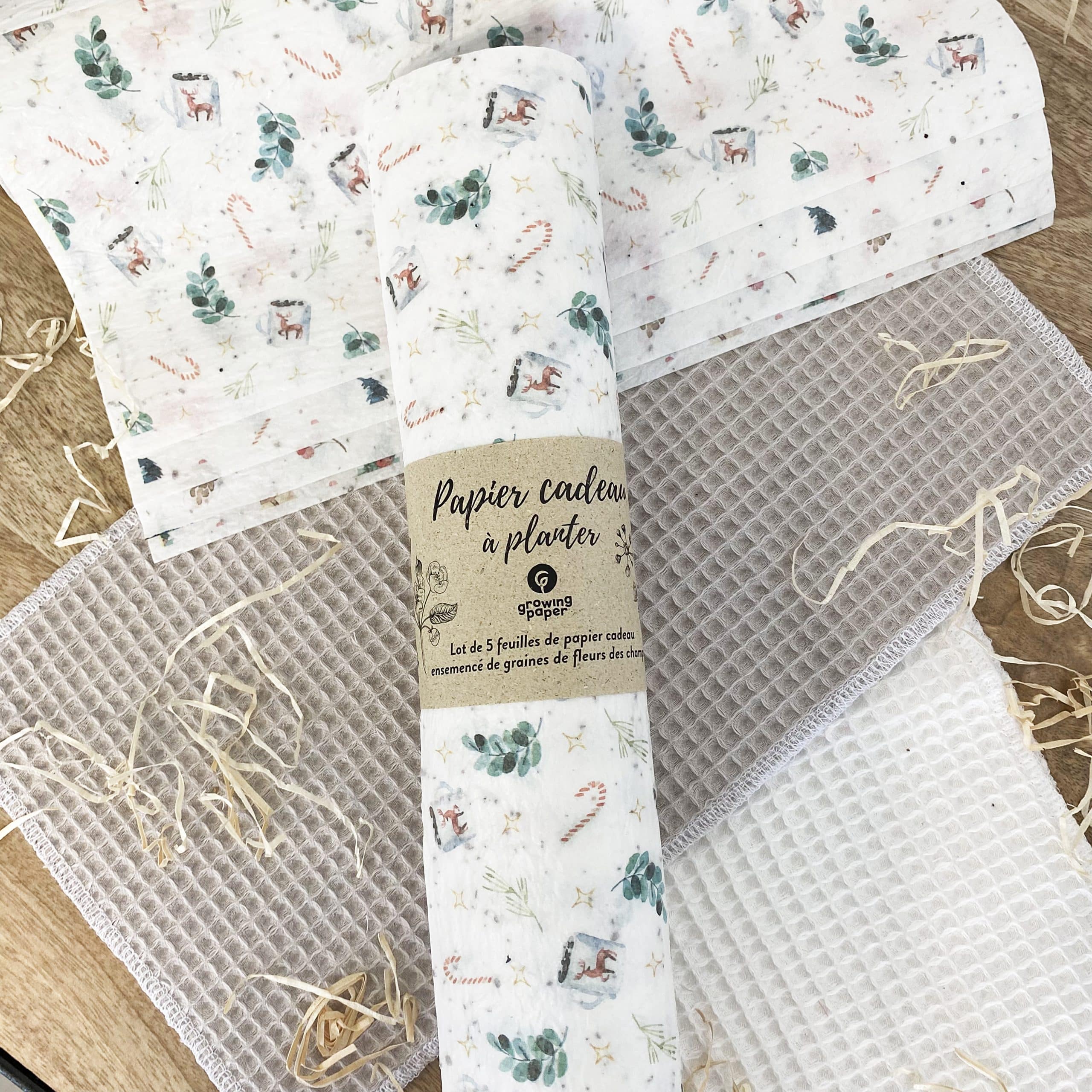 Mon papier cadeau de Noel ensemencé à planter – Lot de 5