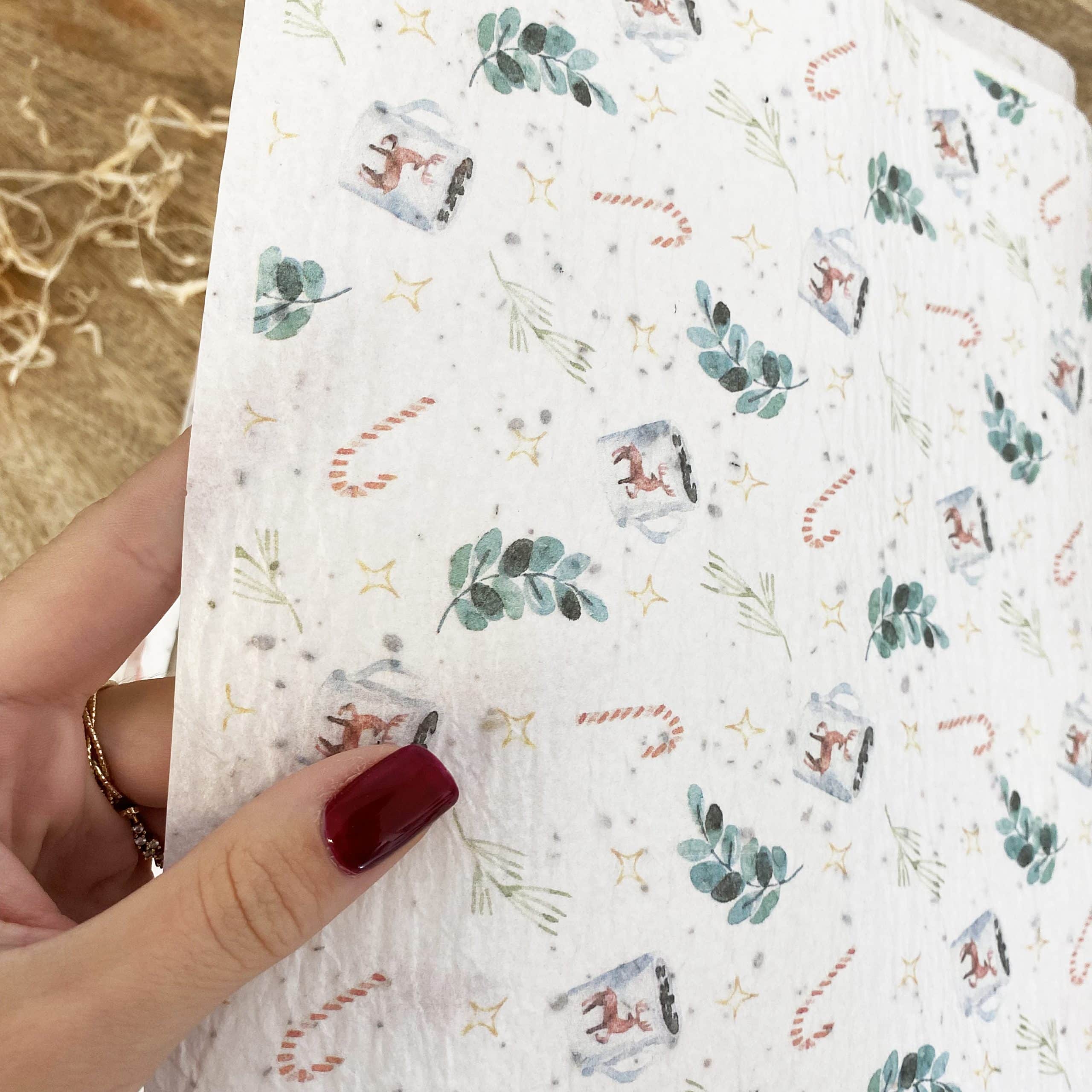 Mon papier cadeau de Noel ensemencé à planter – Lot de 5 – Image 2