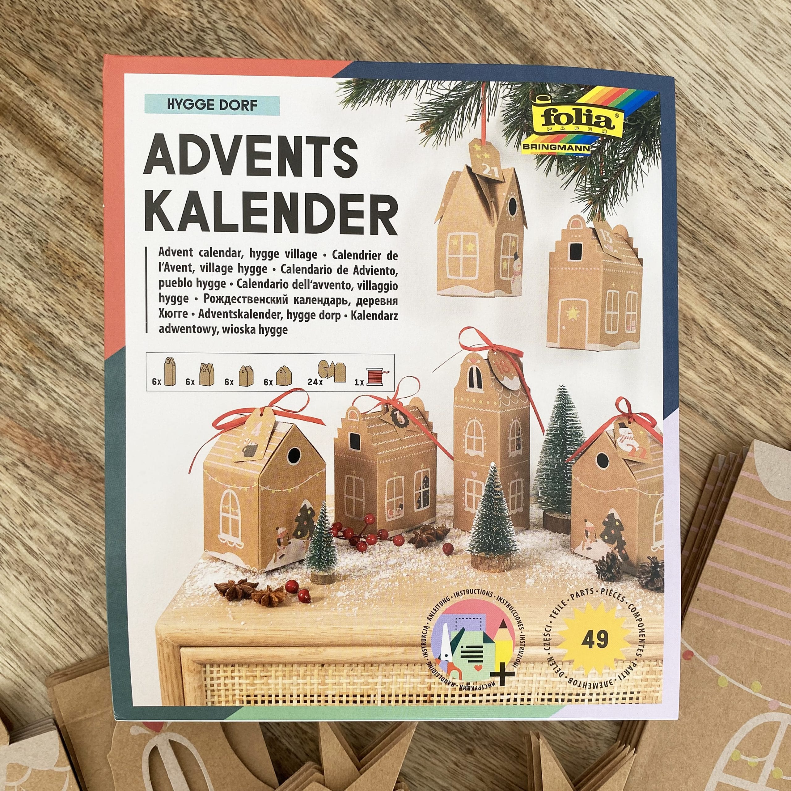 Kit pour faire son propre calendrier de l’avent – Maisonnettes en kraft – Image 6
