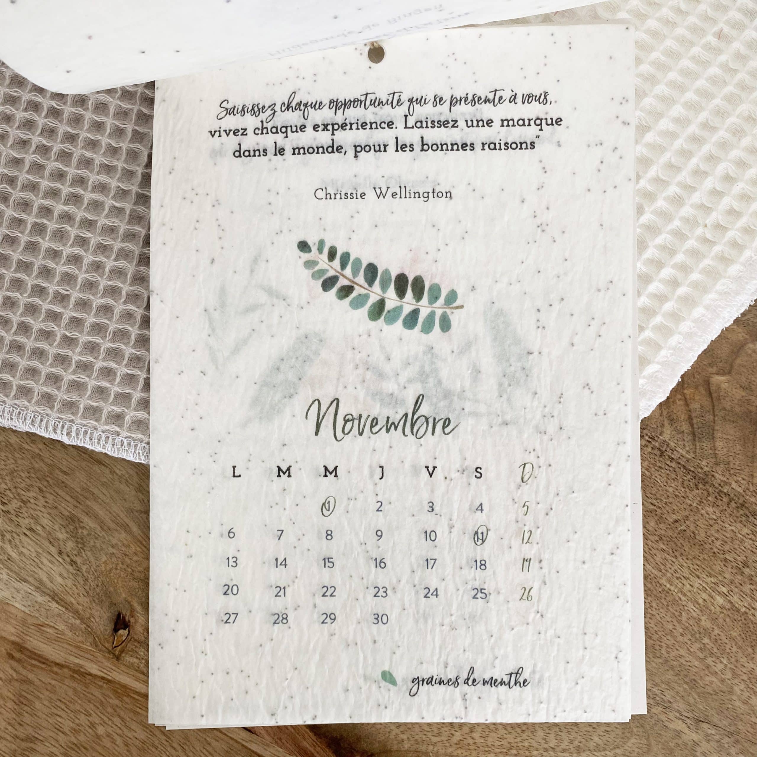 Calendrier ensemencé à planter 2024 Jardin – Format A5 – Image 3