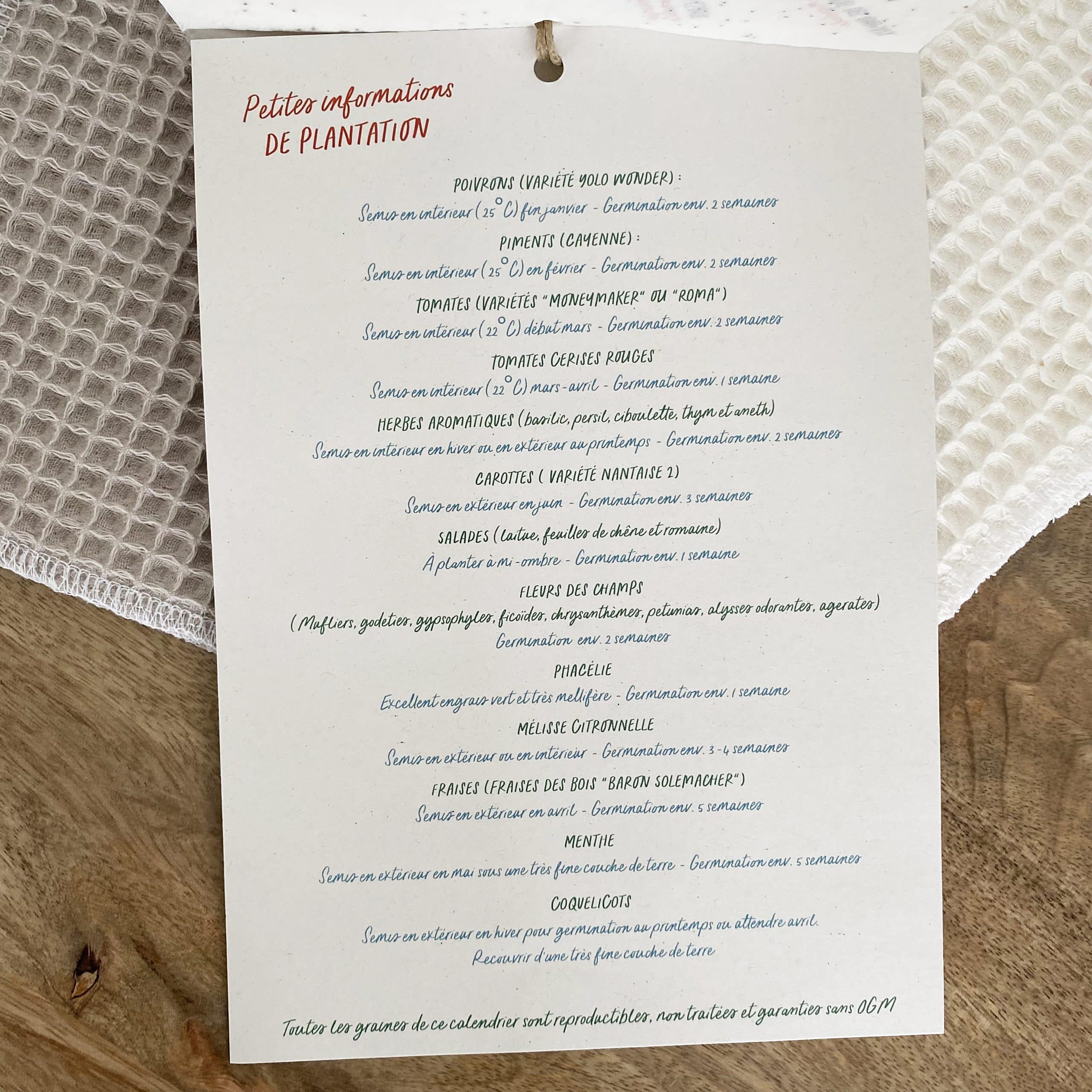 Calendrier ensemencé à planter 2023 planète (A5) – Image 4