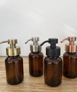 Distributeur de savon mousse en verre ambré – Coloris au choix
