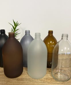 Flacon en verre d&rsquo;1 L – 6 coloris au choix