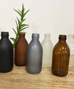 Flacon en verre 250 ml – 6 coloris au choix