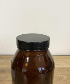 Couvercle pour jar en verre ambré