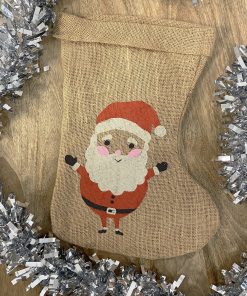 Botte en jute Père Noel