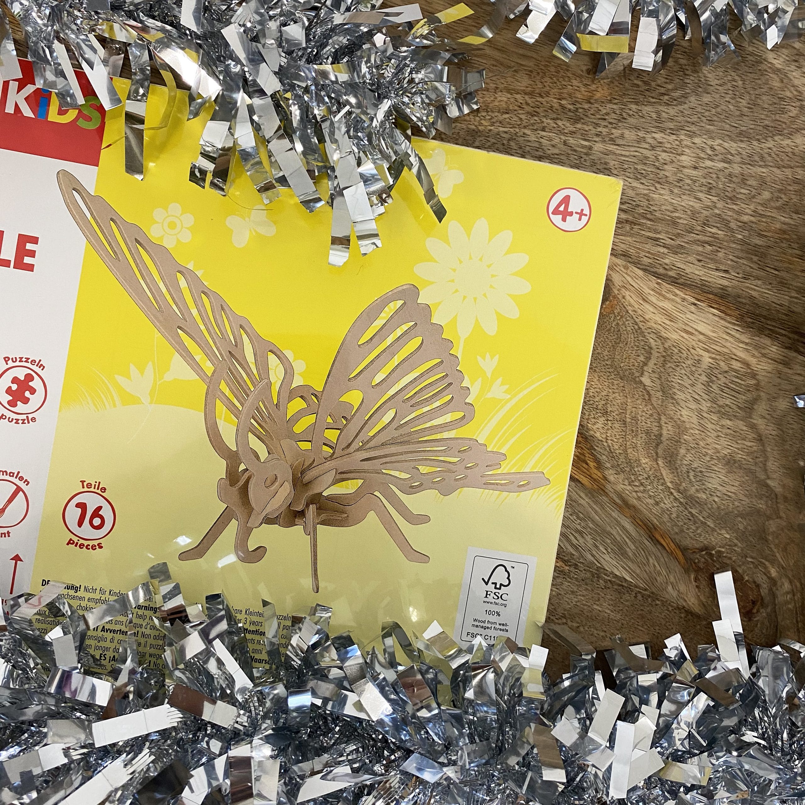 Puzzle 3D en bois – Modèle Papillon – Image 2