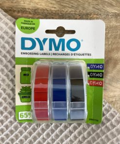 Pack de 3 recharges de ruban (rouge/noir/bleu) pour étiqueteuse