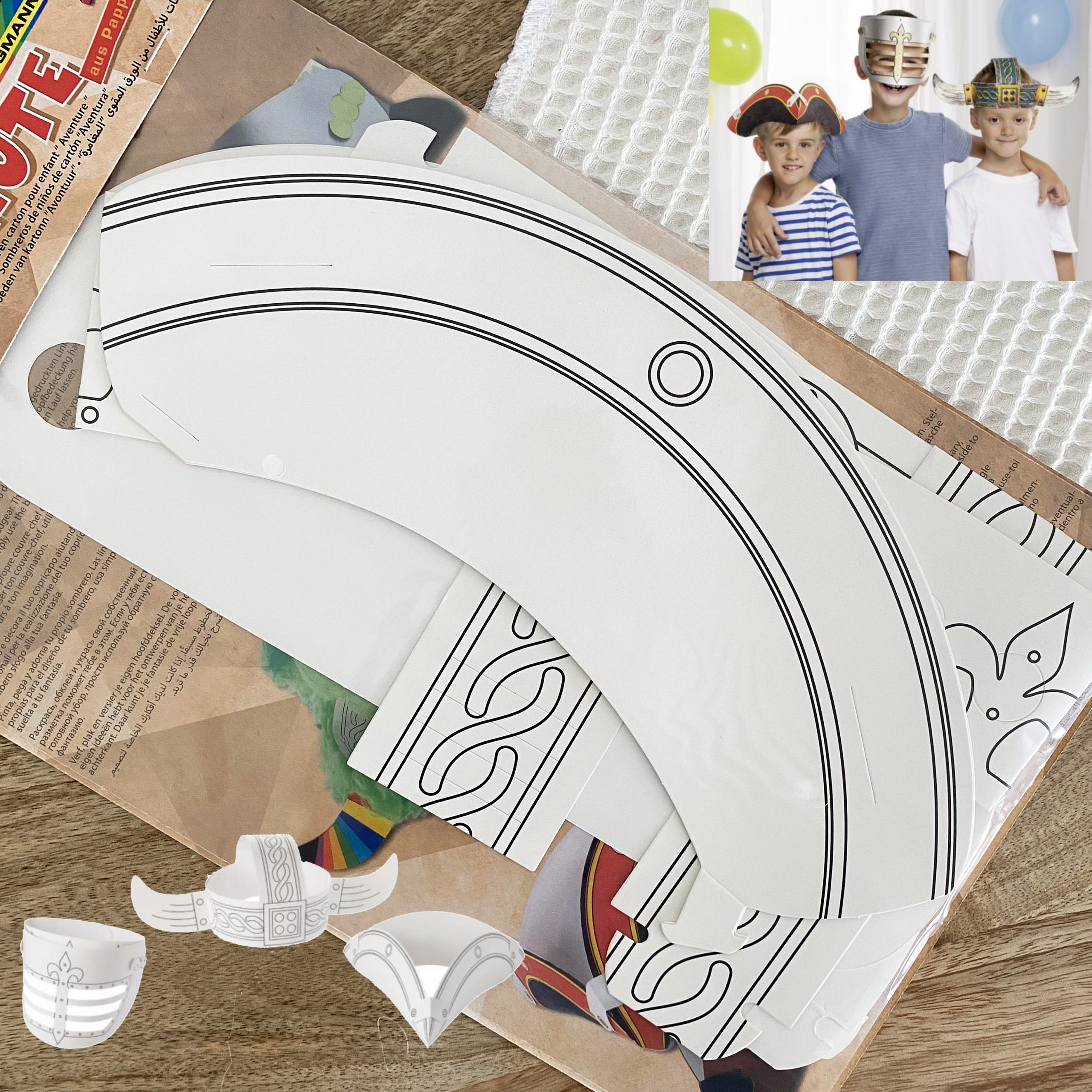 Kit de déguisement pour enfant en carton – Chapeaux – Image 2
