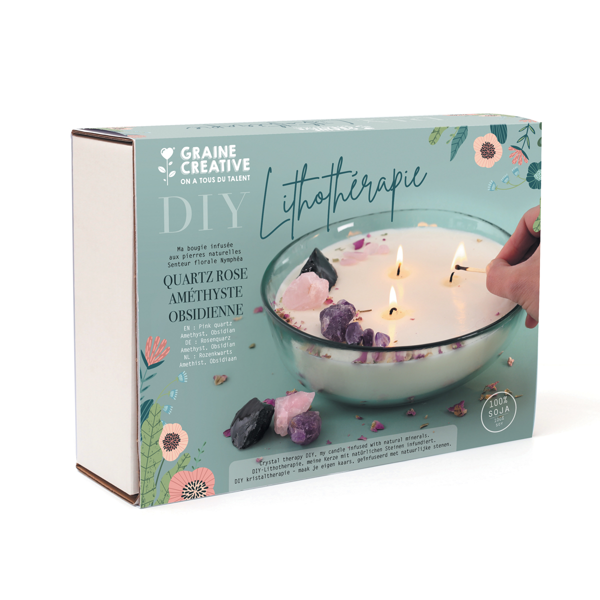 KIT DIY – Coffret bougie lithothérapie XXL