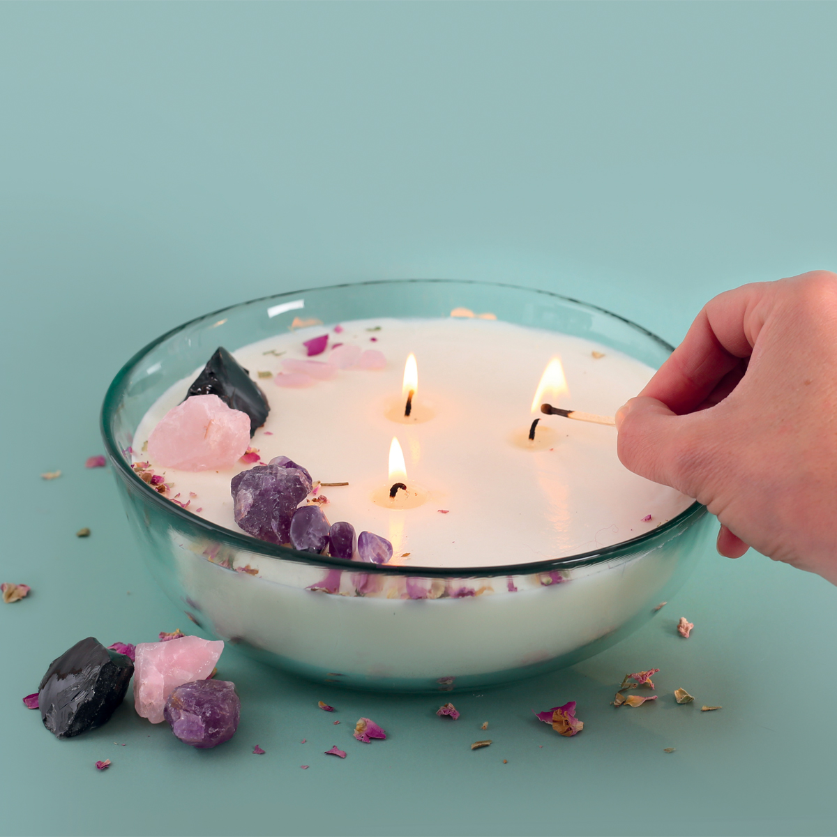 KIT DIY – Coffret bougie lithothérapie XXL – Image 4