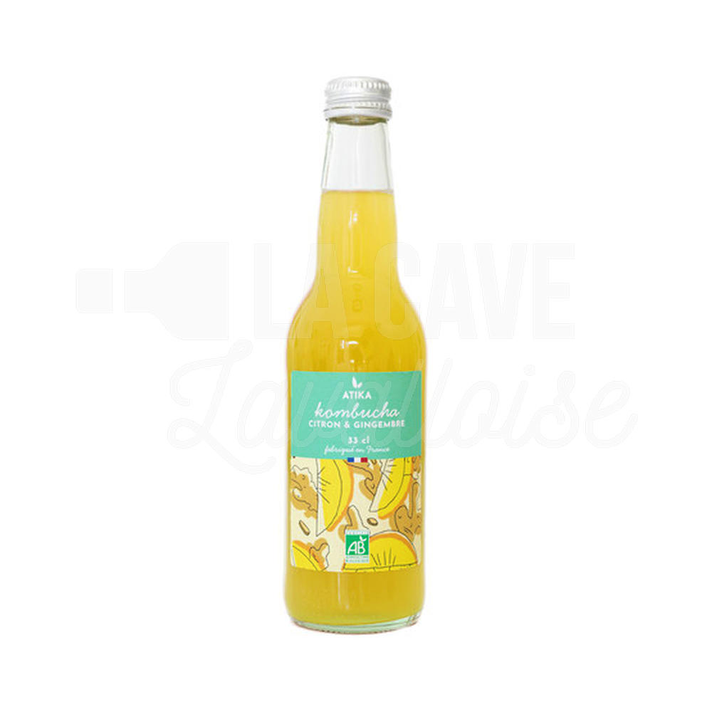 Kombucha Citron & Gingembre – Atika – 33cl