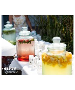 x Location Lot de 3 Bonbonnes en Verre avec Robinet