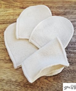 Mini gants à démaquiller en coton bio (lot de 4)