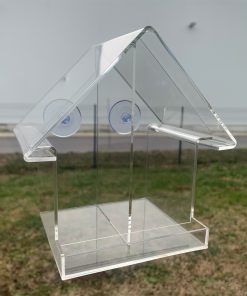 Mangeoire acrylique à deux fenêtres