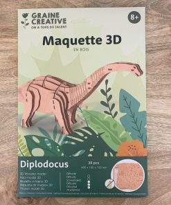 Maquette 3D en bois – Diplodocus