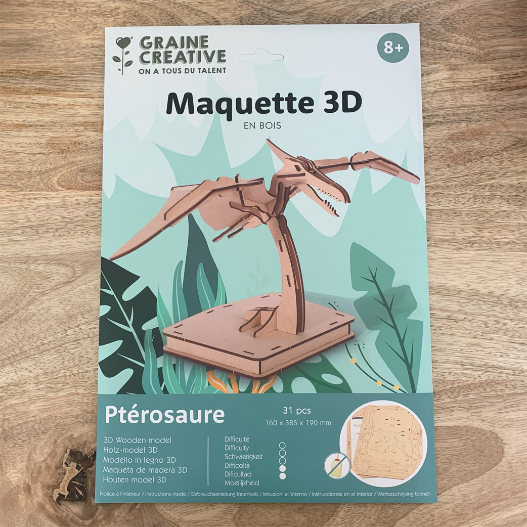 Maquette 3D en bois – Ptérosaure