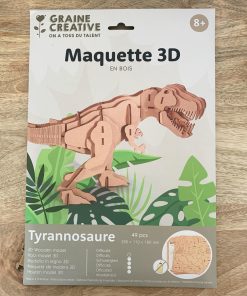 Maquette 3D en bois – Tyrannosaure
