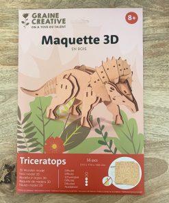 Maquette 3D en bois – Triceratops