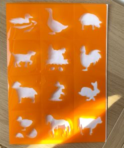 24 mini pochoirs pour enfants : Thème de la campagne