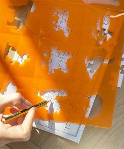 KIT Puzzle vierge à personnaliser  (54 pièces) + Pochoir