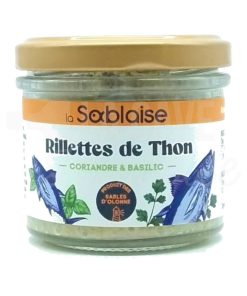 Rillettes de Thon Coriandre et Basilic 90gr – Conserverie La Sablaise
