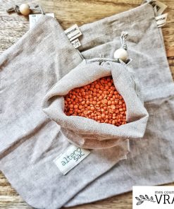 Sacs à vrac en voile de lin biologique (S, M ou L)