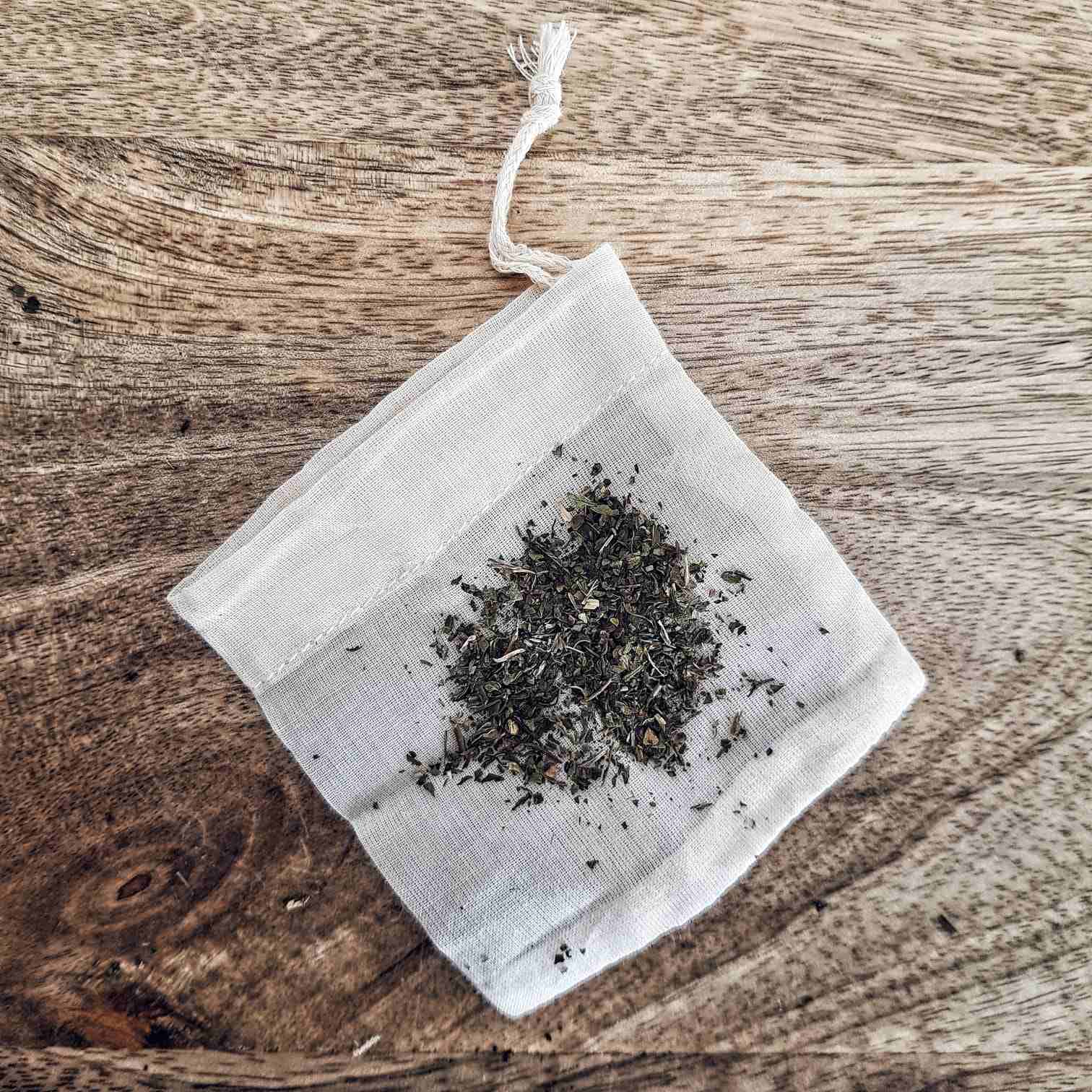 Sachets à thé en tissu réutilisables
