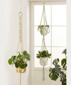 Kit macramé pour créer 2 suspensions pour plantes