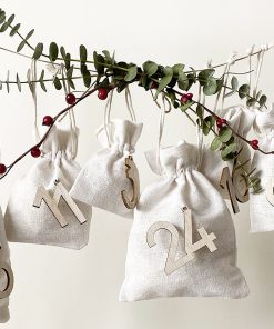 Chiffres en bois pour calendrier de l&rsquo;Avent
