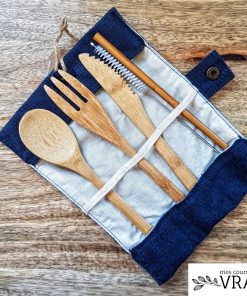 Couverts en bambou réutilisables