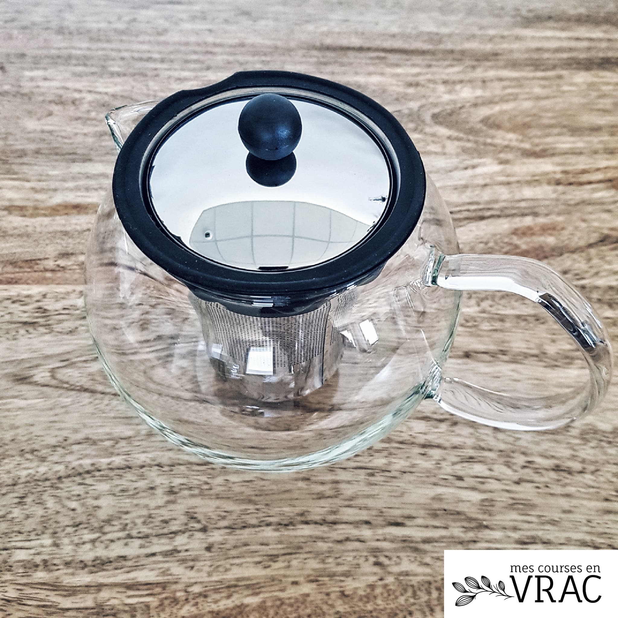 théière à piston en verre avec filtre 1 L – Assam