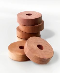 Lot de 6 anneaux en cèdre rouge anti-mites et anti-insectes