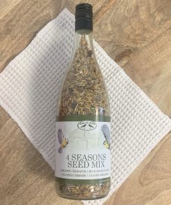 Bouteille de graines en verre