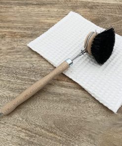 Brosse vaisselle en crin de cheval à tête rechargeable