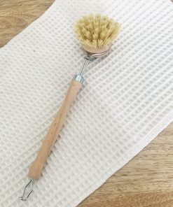 Brosse vaisselle en bois naturel à tête rechargeable