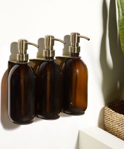 Porte savon mural triple- 2 coloris au choix