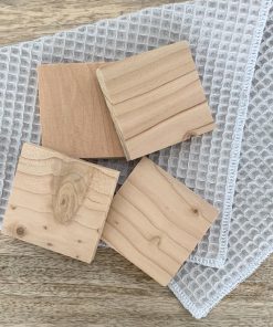 Sachet de 4 plaquettes en bois de cèdre anti-mites pour le linge