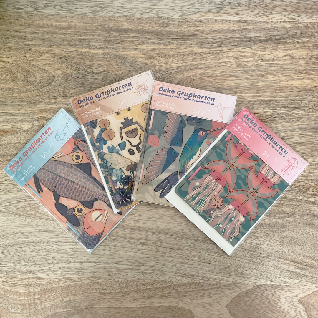 Carte en bois à assembler – Colibri – Image 4