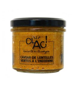 Caviar de Lentilles Vertes à l&rsquo;Indienne – Conserverie Clac ! – 100gr