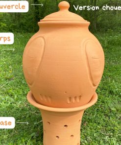 Base + corps + couvercle du lombricomposteur à étages (lisse ou motif)