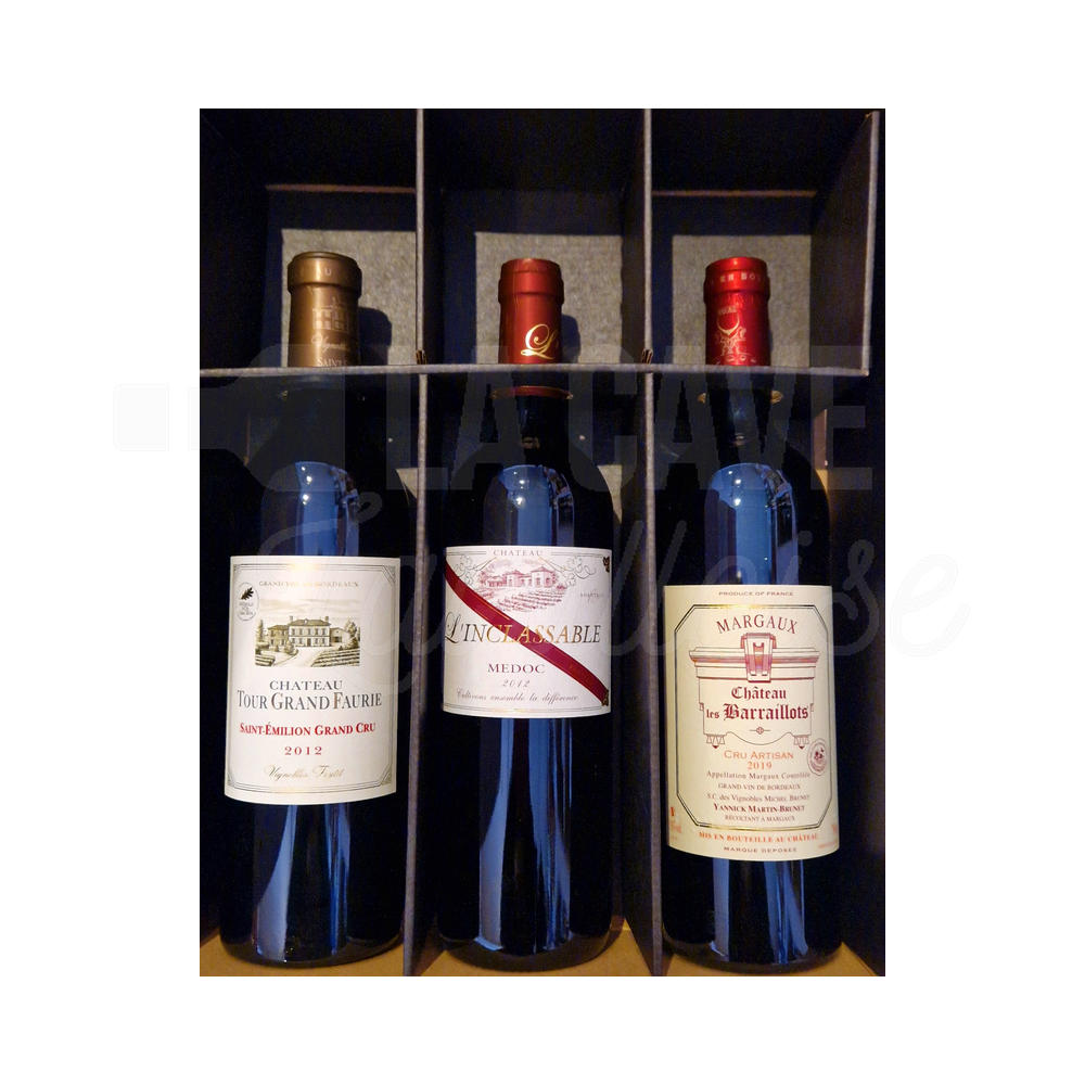 Coffret Vins « L’Inclassable » Rouge – 3 Bouteilles