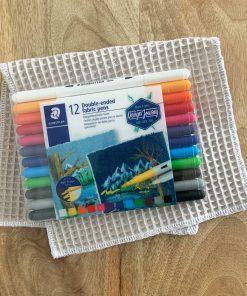 12 feutres pour textile à double pointes