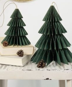 Décoration alvéolée sapins de Noel – Set de 2
