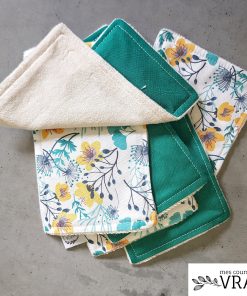 Grandes lingettes lavables rectangles – par 6