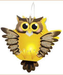 Lanterne lumineuse à construire – Hiboux